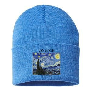 Van Gogh Starry Night Impressionist Art Vincent Van Gogh Gift Sustainable Knit Beanie