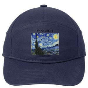 Van Gogh Starry Night Impressionist Art Vincent Van Gogh Gift 7-Panel Snapback Hat