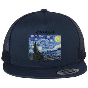 Van Gogh Starry Night Impressionist Art Vincent Van Gogh Gift Flat Bill Trucker Hat