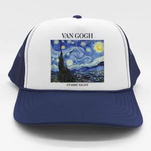 Van Gogh Starry Night Impressionist Art Vincent Van Gogh Gift Trucker Hat