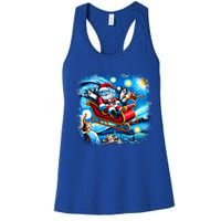 Van Gogh Starry Night Santa Christmas Cats For Everybody Cool Gift Women's Racerback Tank