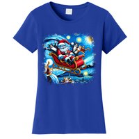 Van Gogh Starry Night Santa Christmas Cats For Everybody Cool Gift Women's T-Shirt