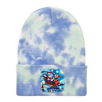 Van Gogh Starry Night Santa Christmas Cats For Everybody Cool Gift Tie Dye 12in Knit Beanie