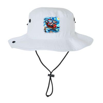 Van Gogh Starry Night Santa Christmas Cats For Everybody Cool Gift Legacy Cool Fit Booney Bucket Hat