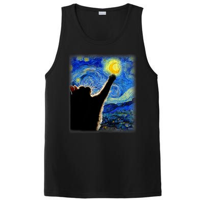 Van Gogh Starry Night Cat PosiCharge Competitor Tank