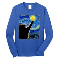 Van Gogh Starry Night Cat Long Sleeve Shirt