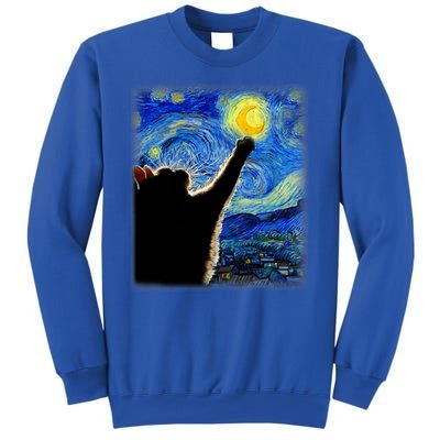 Van Gogh Starry Night Cat Sweatshirt