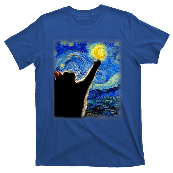 Van Gogh Starry Night Cat T-Shirt