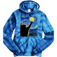 Van Gogh Starry Night Cat Tie Dye Hoodie