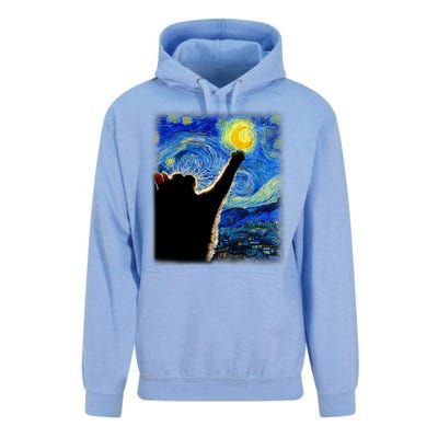 Van Gogh Starry Night Cat Unisex Surf Hoodie