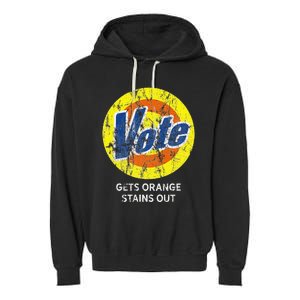 Vote Gets Stubborn Orange Stains Out Detergent Garment-Dyed Fleece Hoodie