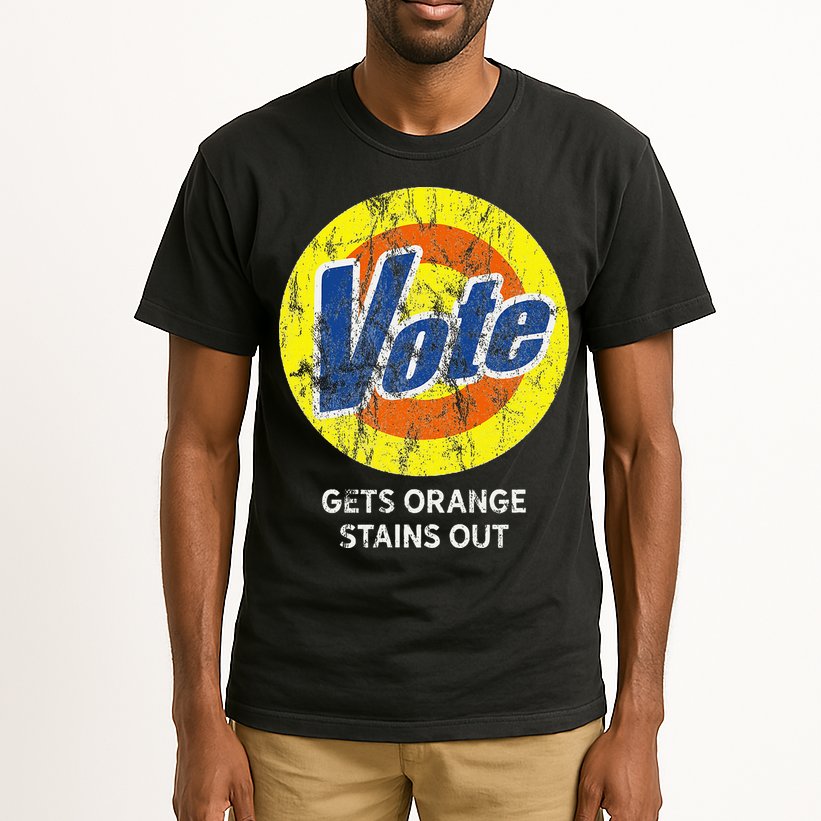 Vote Gets Stubborn Orange Stains Out Detergent Tall T-Shirt
