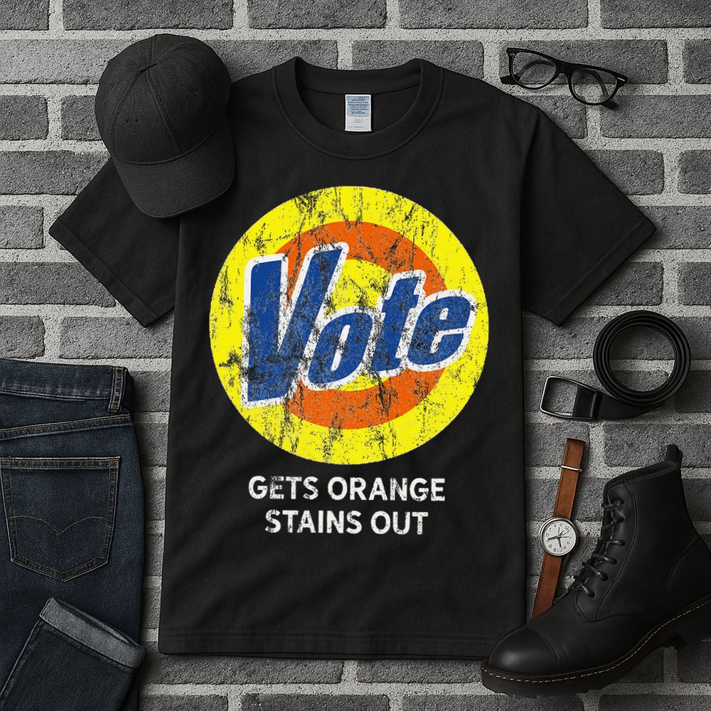 Vote Gets Stubborn Orange Stains Out Detergent Tall T-Shirt