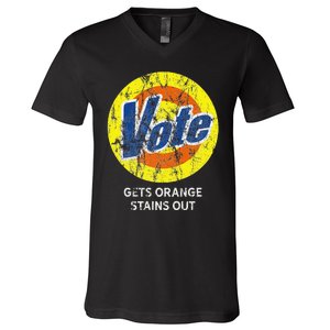 Vote Gets Stubborn Orange Stains Out Detergent V-Neck T-Shirt