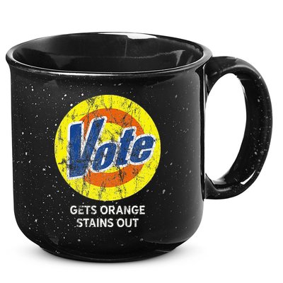 Vote Gets Stubborn Orange Stains Out Detergent 15oz Campfire Ceramic Mug