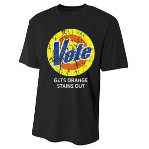 Vote Gets Stubborn Orange Stains Out Detergent Performance Sprint T-Shirt