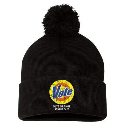 Vote Gets Stubborn Orange Stains Out Detergent Pom Pom 12in Knit Beanie