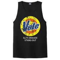 Vote Gets Stubborn Orange Stains Out Detergent PosiCharge Competitor Tank