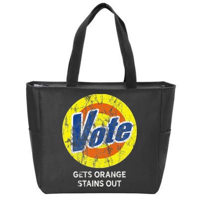 Vote Gets Stubborn Orange Stains Out Detergent Zip Tote Bag