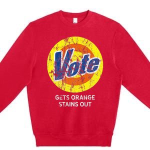 Vote Gets Stubborn Orange Stains Out Detergent Premium Crewneck Sweatshirt