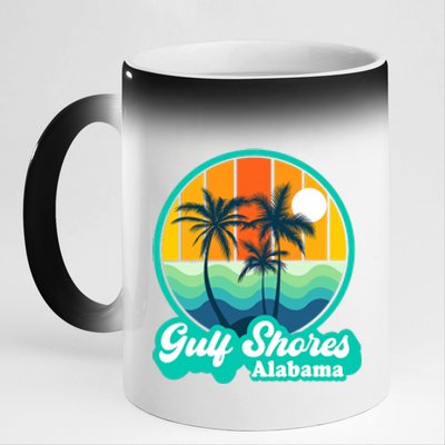 Vintage Gulf Shores Alabama Summer Vacation Beach Souvenirs 11oz Black Color Changing Mug