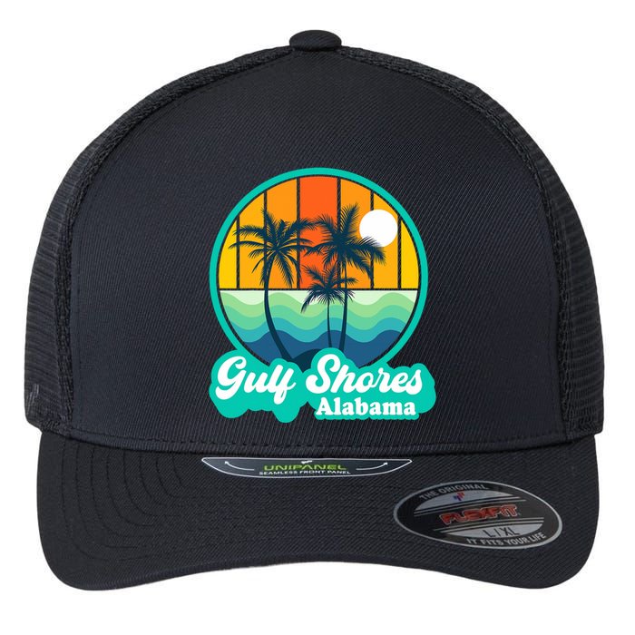 Vintage Gulf Shores Alabama Summer Vacation Beach Souvenirs Flexfit Unipanel Trucker Cap