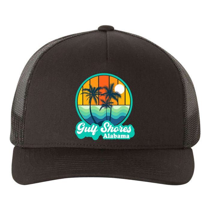 Vintage Gulf Shores Alabama Summer Vacation Beach Souvenirs Yupoong Adult 5-Panel Trucker Hat