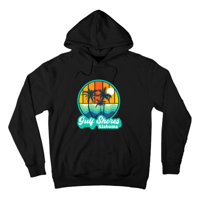 Vintage Gulf Shores Alabama Summer Vacation Beach Souvenirs Hoodie