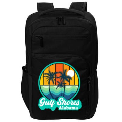 Vintage Gulf Shores Alabama Summer Vacation Beach Souvenirs Impact Tech Backpack