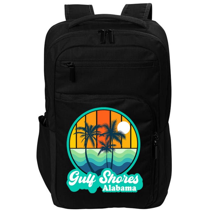 Vintage Gulf Shores Alabama Summer Vacation Beach Souvenirs Impact Tech Backpack