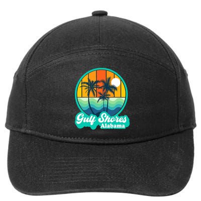 Vintage Gulf Shores Alabama Summer Vacation Beach Souvenirs 7-Panel Snapback Hat