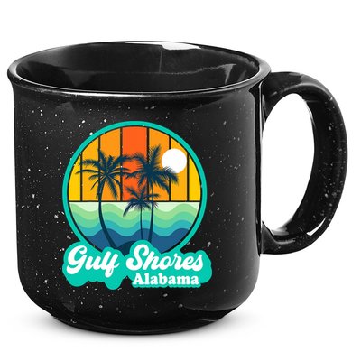 Vintage Gulf Shores Alabama Summer Vacation Beach Souvenirs 15oz Campfire Ceramic Mug