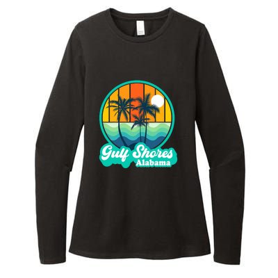 Vintage Gulf Shores Alabama Summer Vacation Beach Souvenirs Womens CVC Long Sleeve Shirt