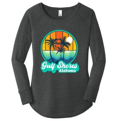 Vintage Gulf Shores Alabama Summer Vacation Beach Souvenirs Women's Perfect Tri Tunic Long Sleeve Shirt