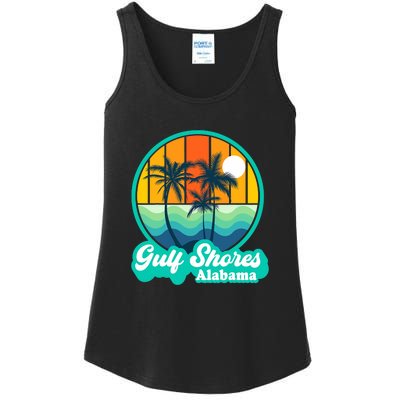 Vintage Gulf Shores Alabama Summer Vacation Beach Souvenirs Ladies Essential Tank