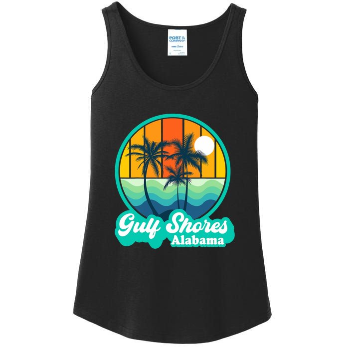 Vintage Gulf Shores Alabama Summer Vacation Beach Souvenirs Ladies Essential Tank