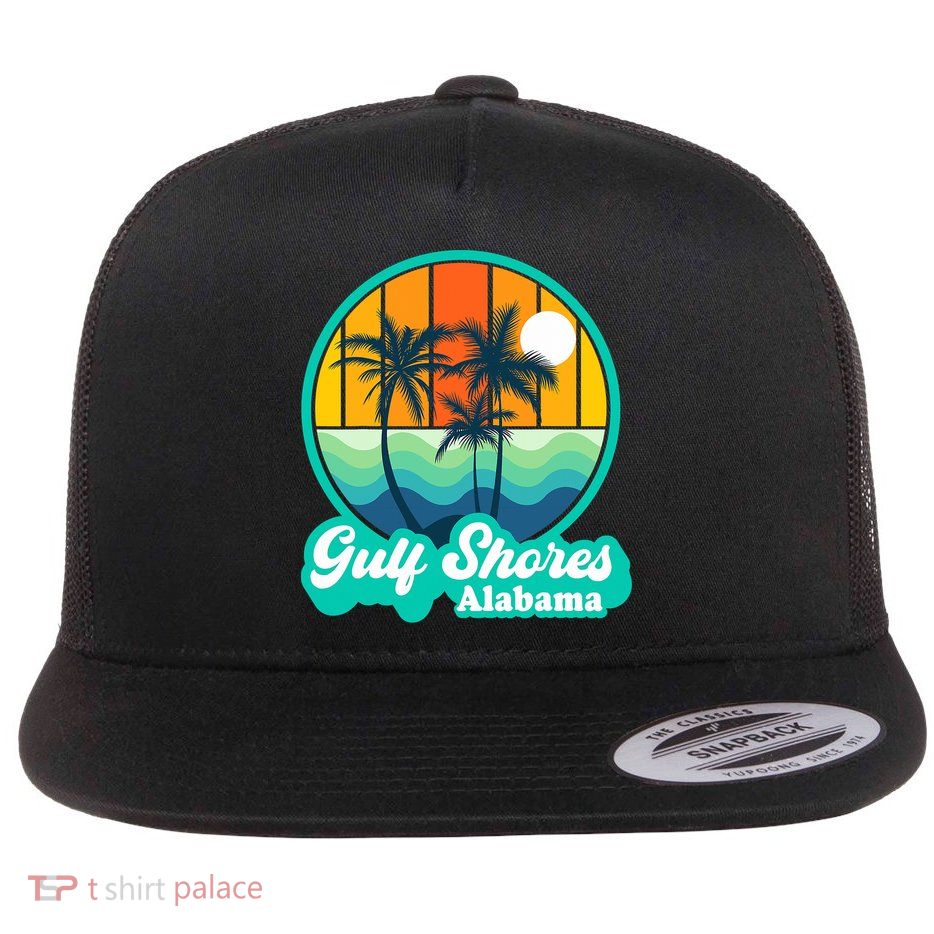 Vintage Gulf Shores Alabama Summer Vacation Beach Souvenirs Flatbill Hat