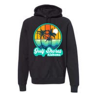 Vintage Gulf Shores Alabama Summer Vacation Beach Souvenirs Premium Hoodie