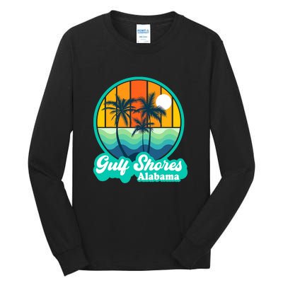 Vintage Gulf Shores Alabama Summer Vacation Beach Souvenirs Tall Long Sleeve T-Shirt