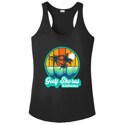 Vintage Gulf Shores Alabama Summer Vacation Beach Souvenirs Ladies PosiCharge Competitor Racerback Tank