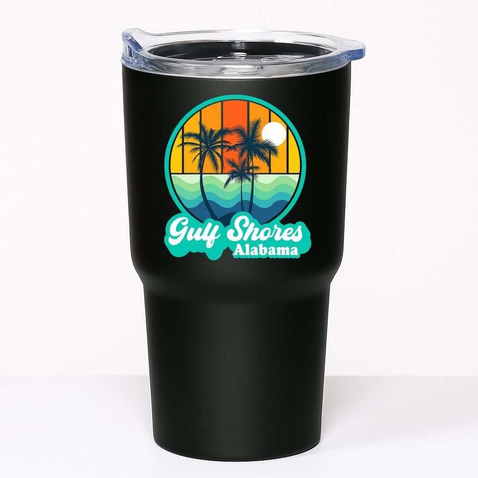Vintage Gulf Shores Alabama Summer Vacation Beach Souvenirs Tumbler