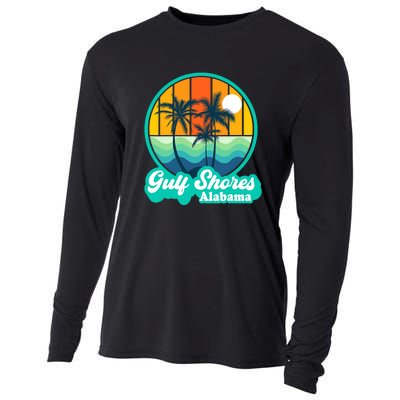 Vintage Gulf Shores Alabama Summer Vacation Beach Souvenirs Cooling Performance Long Sleeve Crew