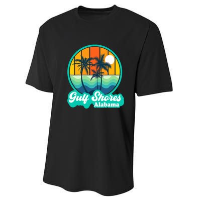 Vintage Gulf Shores Alabama Summer Vacation Beach Souvenirs Performance Sprint T-Shirt