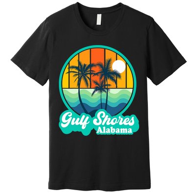 Vintage Gulf Shores Alabama Summer Vacation Beach Souvenirs Premium T-Shirt