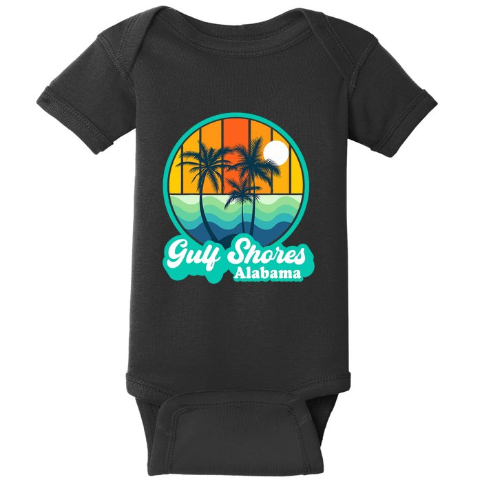 Vintage Gulf Shores Alabama Summer Vacation Beach Souvenirs Baby Bodysuit