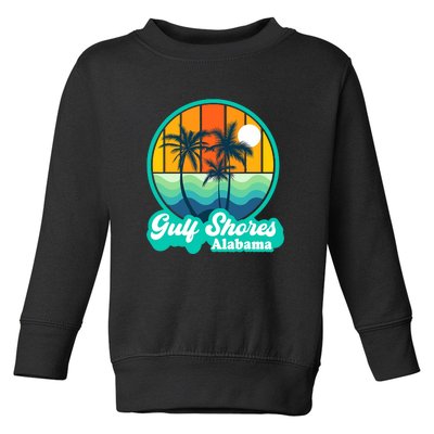 Vintage Gulf Shores Alabama Summer Vacation Beach Souvenirs Toddler Sweatshirt