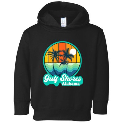 Vintage Gulf Shores Alabama Summer Vacation Beach Souvenirs Toddler Hoodie