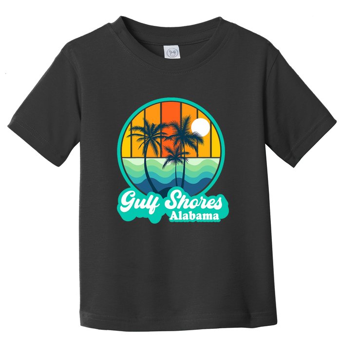 Vintage Gulf Shores Alabama Summer Vacation Beach Souvenirs Toddler T-Shirt