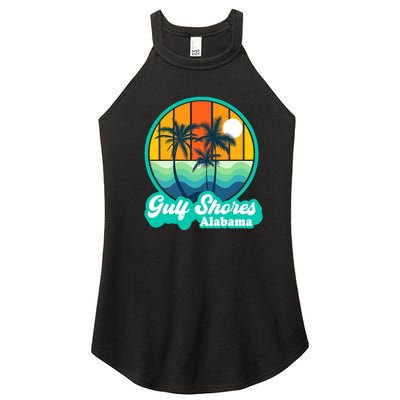 Vintage Gulf Shores Alabama Summer Vacation Beach Souvenirs Women's Perfect Tri Rocker Tank