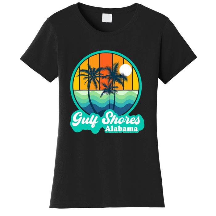 Vintage Gulf Shores Alabama Summer Vacation Beach Souvenirs Women's T-Shirt